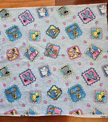Fabric Chambray Ponies Jelly Bean Junction 1 and 3/8 yards x 42″ wide MM Fabrics