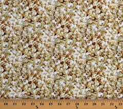 Cotton Popcorn Snacks Food Favorite Foods Fabric Print by the Yard D571.89