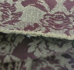 Jacquard Tapestry Weave Damask Drapery Upholstery Fabric Eggplant 5.5 yds x 54″