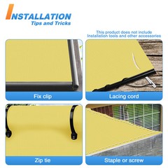 6′ Fabric Roll Sun Shade Cover Fence Screen Patio Balcony Garden Yellow 1-150ft