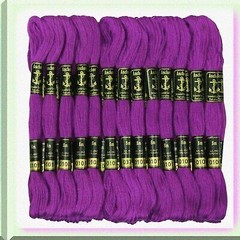 25 Stranded Cotton Embroidery Threads 8m Purple