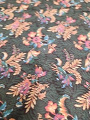 2 Yards Green Floral Wheat Red Quilting Cotton Fabric table runner home decor