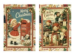1950’s Nostalgic Christmas A Designer MULTI-SIZE SET Cotton Fabric Quilt Blocks