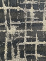 Fabric Calligraphy Plaid/Abstract Grid Design Grey 1.56 Yards x 2.75 Yards