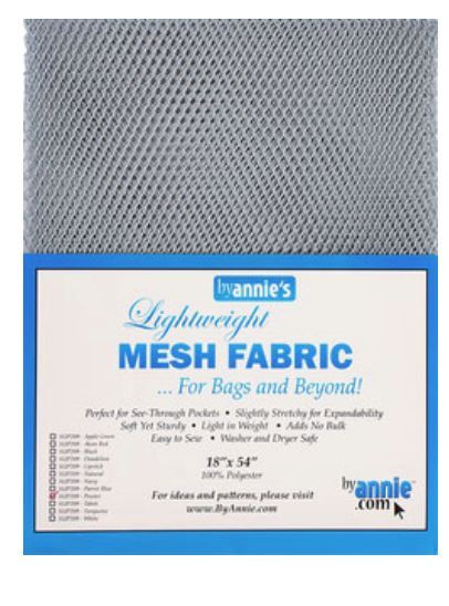 ByAnnie Pewter Grey Lightweight Mesh Fabric 45 x 137cm (18 x 54″)