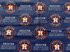 MLB Houston Astros 100% Cotton Fabric by the Half Yard 18″ x 58″