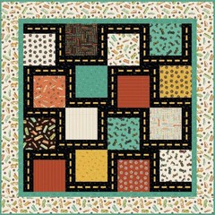 Riley Blake – Route 66 – Symbol Toss – Seaglass, Fabric by the Yard