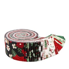 Jelly Roll Rolie Polie 2.5″ Strips 40pc Riley Blake “Evergreen Wishes” Christmas