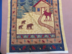 CUB LAKE LODGE HOLLY TAYLOR MODA FABRIC PANEL 24 X 45″