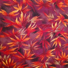 Spring Festival RJR Fashion Fabrics Cotton Fabric Purple Orange 1 3/8 yards