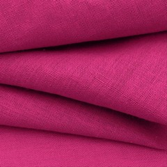 Hot Pink Linen Cotton Fabric 1 Yard Wide Breathable Cotton Linen Blend Fabric