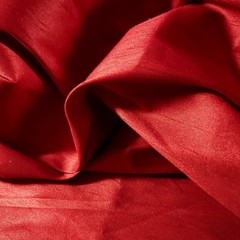 CHRISTMAS RED FAUX SILK DUPIONI FABRIC 58″ BY THE YARD DRESS DRAPERY DECOR