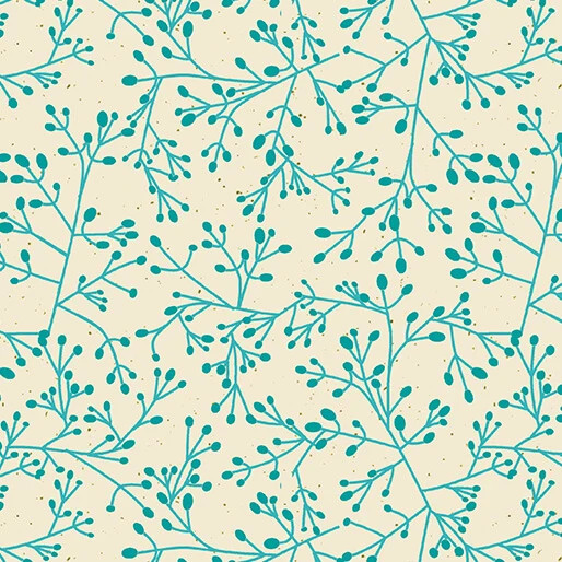 BENARTEX – Wishflower by Rachel Rossi – Tallium Tangle – Teal ,1/4 yard