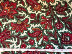 Vintage Cranston Print Works Paisley Quilting Cotton Fabric 2.5 Yards X 44” (H)