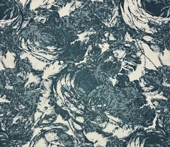 BALLARD DESIGNS MITZI BLUE OVERSIZED FLORAL MULTIUSE LINEN FABRIC BY YARD 55″W