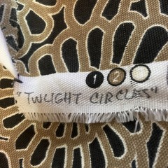 Piece Of Richloom Black & Tan Geometric Fabric Size 54”x 43” With Square Cut Out