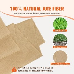 Burlap Fabric Roll, 40′ x 150 ft & 50 x 50 High Density Wide Natural Burlap