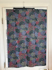 1 Yard Stanley King Studios VTG FLORAL Screen Print Fabric Teflon Finish 54″
