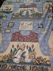 Vtg Lot Of 2 MM Fabrics Adult Vest Panel Teresa Kogut “Bears N Hares” Cut & Sew