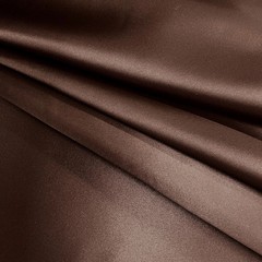 Audrey BROWN Polyester Dull Satin | Matte Satin Fabric for Gowns, Dresses, Skir