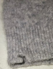 100% Cashmere Sweater Cutter Crafting Scrap Upcycle Recycle Flaws Gray Repair
