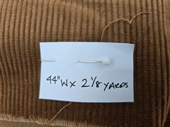 Vintage Golden Brown Wide Wale (8 Wale) Corduroy Fabric – 2 piece lot – NOS