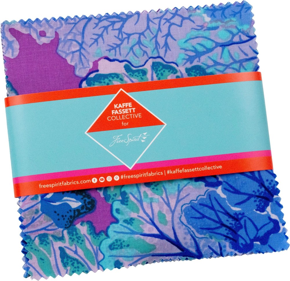 Kaffe Fassett Classics Plus Royal Fabric Charm Pack 42 Squares 100 Cotton
