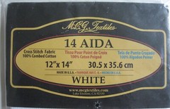 2 Packages of 14 Count Aida Cloth 12″x14″ White MCG Textiles New in Bag