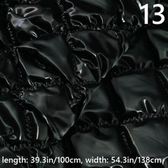 1M Wet Look Faux Leather Padded Fabric PU Quilted Cloth Puffer Coats Sewing