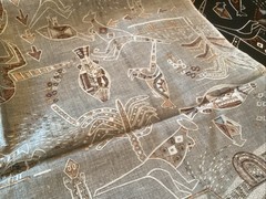 Hoffman California Fabrics 1989 African Tribal Print 2 Yards New Old Stock 42” W