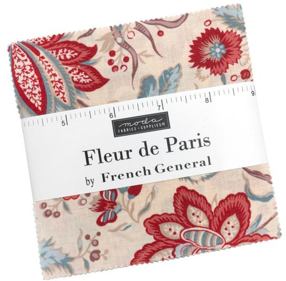 Fleur de Paris Moda Charm Pack 42 100% Cotton 5-inch Precut Cotton Squares