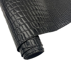 Embossed Alligator Synthetic PU Fabric, 12 x 54 inch Crocodile Vinyl Faux Leathe