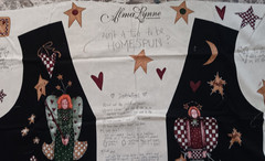 Vintage Alma Lynn Folk Art Angel Cotton vest panel-one size