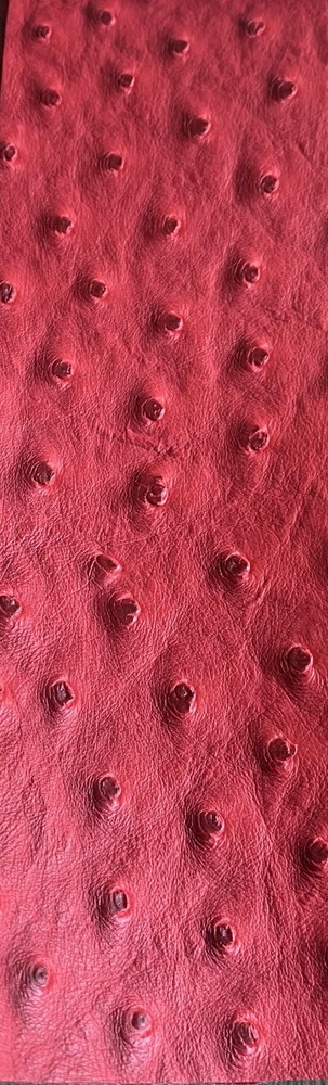 Red ostrich faux vinyl Marine grade UV resistance waterproof Fabric