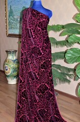 3.1 yd/ Vintage Silk velvet Devore fabric Luxury Silk Uzbek Oriental cloth