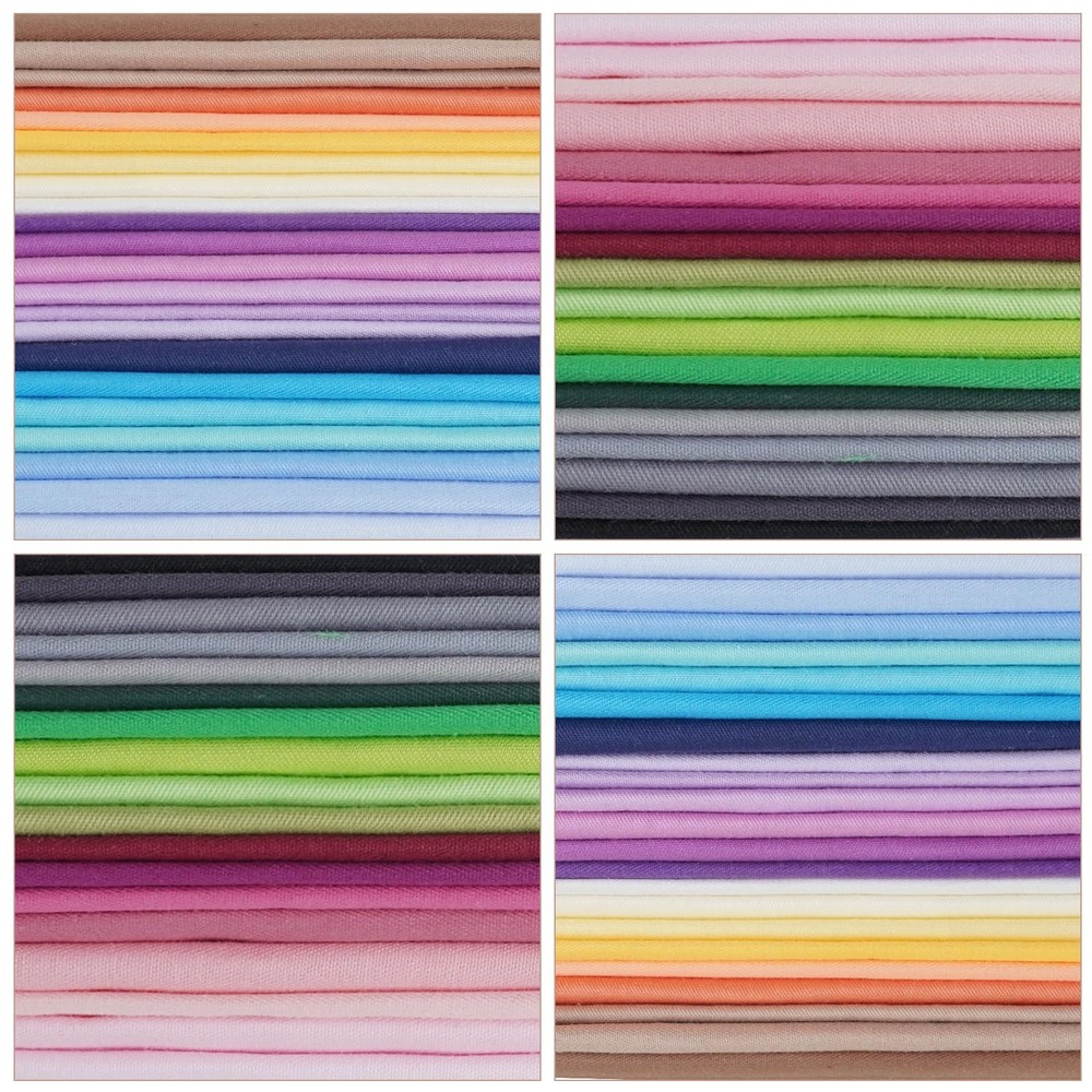 40 PCS 20×20 Inch Solid Color Cotton Fabric Quilting Patchwork Precut Bundles