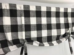 Drapery Upholstery Fabric 100% Cotton Large Plaid/Buffalo Check – Black/White