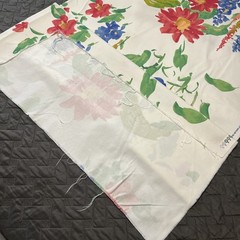 Vtg TEXOPRINT Fabric Original Design 361/8 Floral Watercolor Netherlands 2.5 Yd
