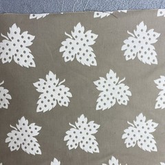 Grape Leaves Floral Double Sided Reversible Beige Cream Garden Upholstery 3 yd