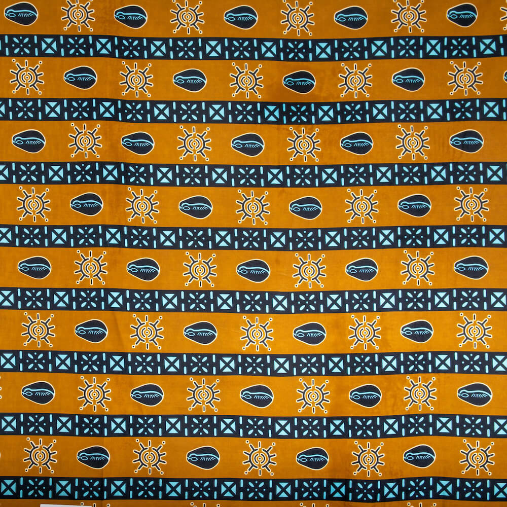 African Print Fabric Earth Tone 100% Natural Cotton 44/45″ Wide 998358-1