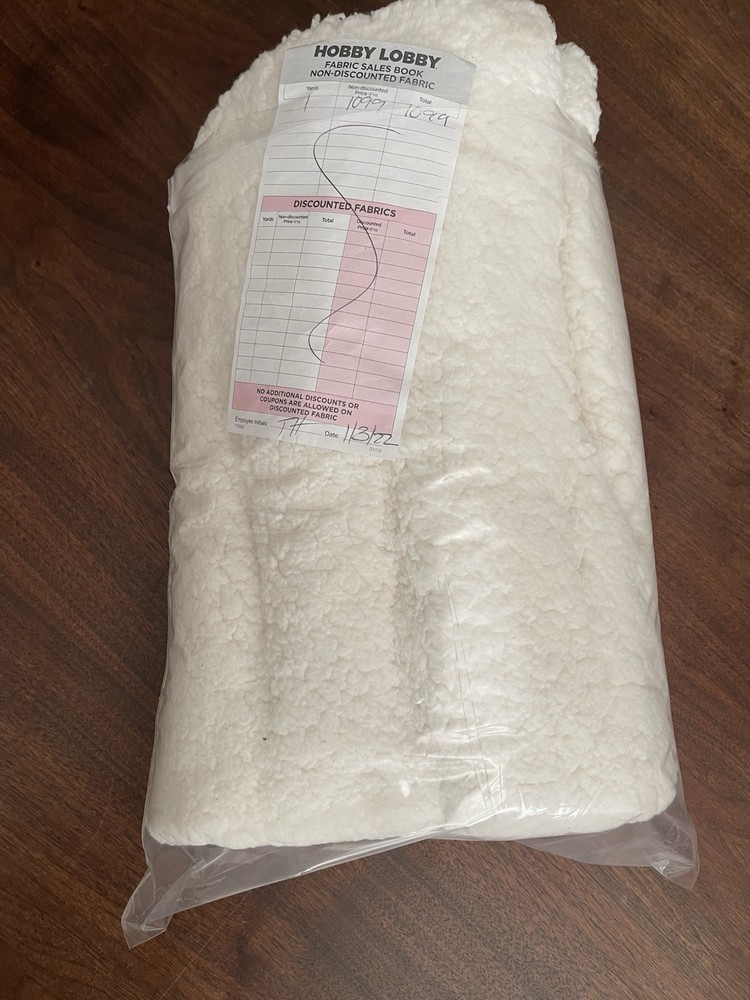 New Fabric. Crafts Sewing. Hobby Lobby Faux Sherpa. 1 Yard.