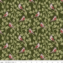 Birds in Hunter | Tangled Garden | Riley Blake
