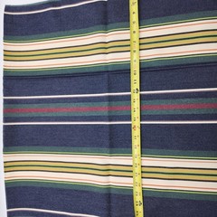 Ralph Lauren discontinued green blue red yellow tripe Fabric 26″ x 25”