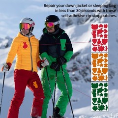 8 Sheets down Jacket Repair Patch Kit Pre-Cut Waterproof Nylon Fabric Patches