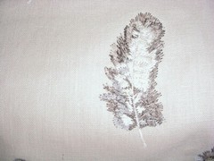Clarke & Clarke F1082 Plumis Charcoal Emboidered Feather Upholstery Fabric