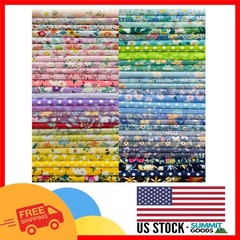200-Thread Count 50 PCS Cotton Sateen Fabric Squares – Perfect for Quilting