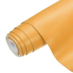 PU Faux Leather Fabric 0.4 Yards Synthetic Leather Material, Orange