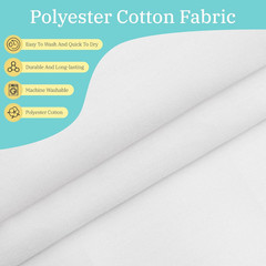 57″ W Polyester and Cotton Fabric by the Yard, Soft Lightweight & Breathable Fab