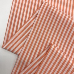 1/8″ Orange and White Striped Fabric Lightweight Polycotton 57″ W x 36″ L