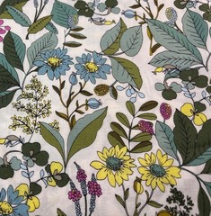 1/2 yard x 42″ Brother Sister Design Studio Floral Cotton Fabric Quilting